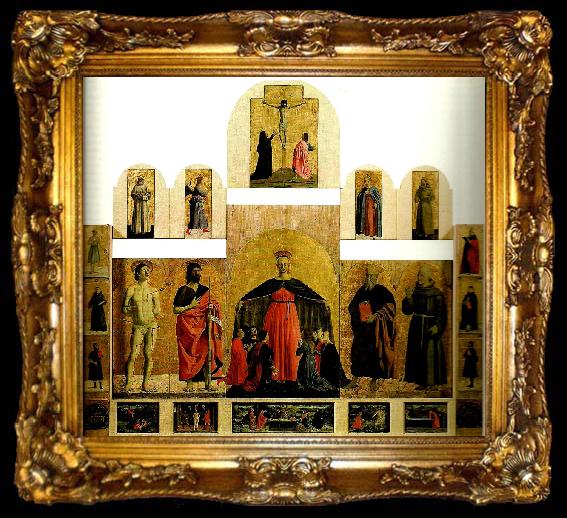 framed  Piero della Francesca polyptych of the misericordia, ta009-2